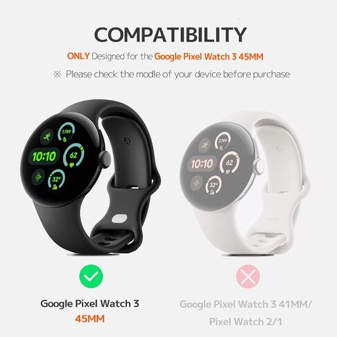 NINKI Bling Cases for Google Pixel Watch 3 45MM Case Clear,Glitter Pixel Watch 3 45MM Cover with Diamond Rhinestone Protector for Pixel Watch 3 45MM Protective Case for Pixel Watch 3 45MM Bumper Case in Saudi Arabia