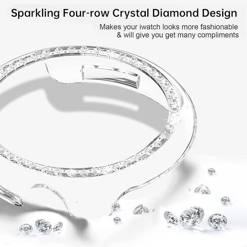 NINKI Bling Cases for Google Pixel Watch 3 45MM Case Clear,Glitter Pixel Watch 3 45MM Cover with Diamond Rhinestone Protector for Pixel Watch 3 45MM Protective Case for Pixel Watch 3 45MM Bumper Case in Saudi Arabia