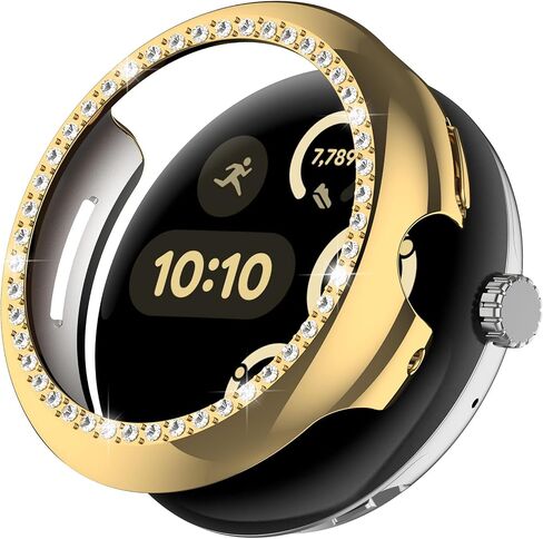 NINKI Bling Cases for Google Pixel Watch 3 45MM Case Clear,Glitter Pixel Watch 3 45MM Cover with Diamond Rhinestone Protector for Pixel Watch 3 45MM Protective Case for Pixel Watch 3 45MM Bumper Case in Saudi Arabia