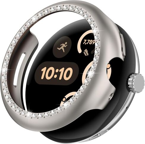 حالات Ninki bling لـ Google Pixel Watch 3 CASE 45 مم واضحة ، WATCH GLITTER PIXEL WATCH 3 45 ملم مع حامي RAIMOND RHINESTONE FOR PIXEL WATCH 3 45 ملم حالة حماية لمشاهدة البكسل 3 45 مم مصدع المصد in Kuwait