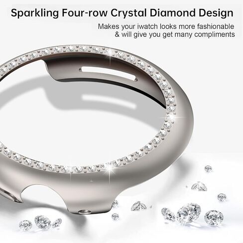 حالات Ninki bling لـ Google Pixel Watch 3 CASE 45 مم واضحة ، WATCH GLITTER PIXEL WATCH 3 45 ملم مع حامي RAIMOND RHINESTONE FOR PIXEL WATCH 3 45 ملم حالة حماية لمشاهدة البكسل 3 45 مم مصدع المصد in Kuwait