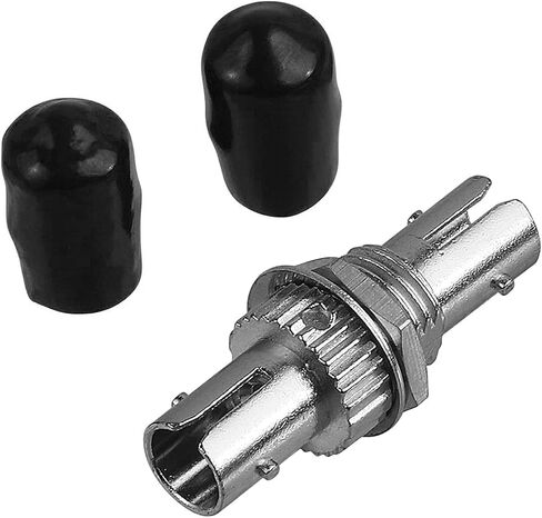 20PC Fiber Optical Coupler ST Fiber Optical Cable Barrel Connector ST to ST Bulkhead Fiber Coupler Simplex Singlemode, (10 Red & 10 Black) in Saudi Arabia