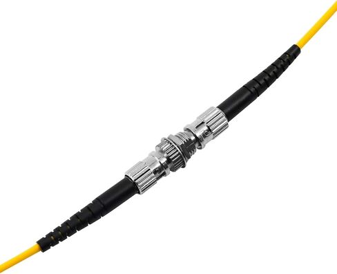 20PC Fiber Optical Coupler ST Fiber Optical Cable Barrel Connector ST to ST Bulkhead Fiber Coupler Simplex Singlemode, (10 Red & 10 Black) in Saudi Arabia