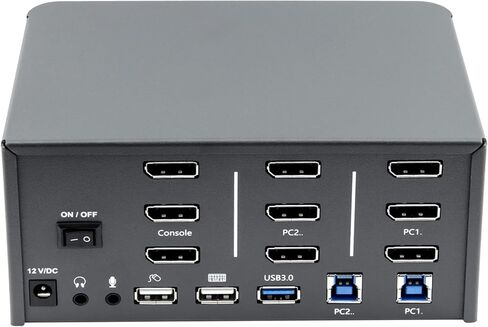 KVM Switch 2 مراقب 2 أجهزة كمبيوتر ، مفتاح عرض 8K مع USB 3.0 ، JACK ، أجهزة الكمبيوتر 2 تشارك مجموعة من لوحة المفاتيح ، الماوس ، دعم Windows/MAC/Linux (شاشة مزدوجة) in Kuwait