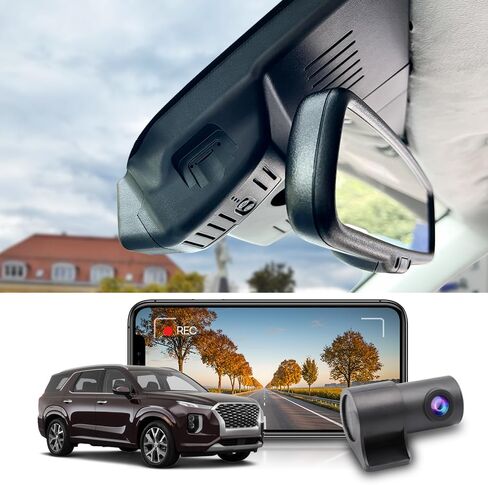 Fitcamx Front 4K+Rear 1080P Dash Cam Adapts for Hyundai Palisade 2020 2021 2022 Limited SE SEL Calligraphy (Part No#S8000), OEM Look, Dual Loop Recording, WiFi & APP, G-Sensor, Easy to Use, 128GB Card in Saudi Arabia