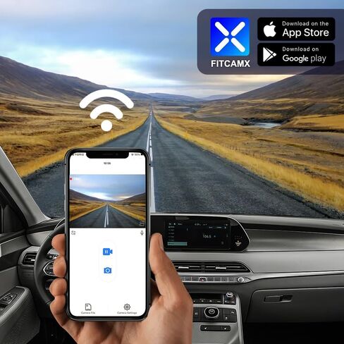 Fitcamx Front 4K+Rear 1080P Dash Cam Adapts for Hyundai Palisade 2020 2021 2022 Limited SE SEL Calligraphy (Part No#S8000), OEM Look, Dual Loop Recording, WiFi & APP, G-Sensor, Easy to Use, 128GB Card in Saudi Arabia