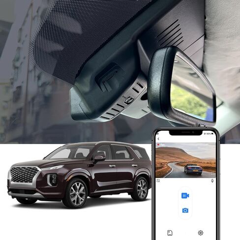 Fitcamx Front 4K+Rear 1080P Dash Cam Adapts for Hyundai Palisade 2020 2021 2022 Limited SE SEL Calligraphy (Part No#S8000), OEM Look, Dual Loop Recording, WiFi & APP, G-Sensor, Easy to Use, 128GB Card in Saudi Arabia