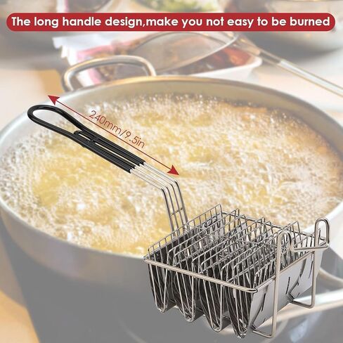 Taco Fryer Basket 4 Shells, Detachable Handle Taco Shell Fry Basket, Taco Holder for 4 Tacos, Deep Fryer Taco Holder Basket Cooking Tool for Kitchen Milk Tea Shop Fried Chichen Shop in Saudi Arabia