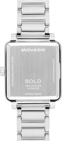 Movado Bold Evolution 2.0 Women's Luxury Tank Watch, Swiss Quartz Movement - Stainless Steel - Water-Resistant to 3ATM - Classic 28mm x 26mm Timepiece Gift for Her in Kuwait