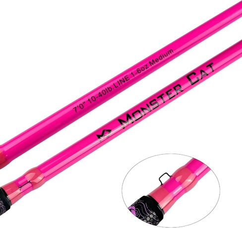 Catfish Fishing Rod, 1 Piece 7’Glow with Black Light Monster Catfishing Casting Rods Medium in Saudi Arabia