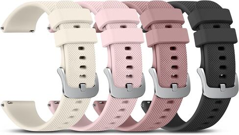 Vanjua 18mm 20mm 22mm Watch Bands Quick Release Replacement Wristband, 4 Pack Soft Silicone Waterproof Sport Straps Band for Men Women in Saudi Arabia