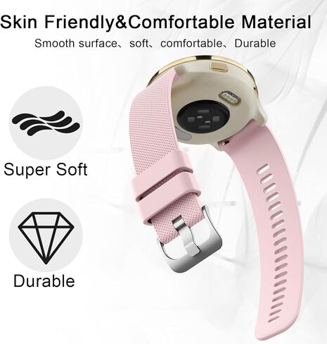 Vanjua 18mm 20mm 22mm Watch Bands Quick Release Replacement Wristband, 4 Pack Soft Silicone Waterproof Sport Straps Band for Men Women in Saudi Arabia
