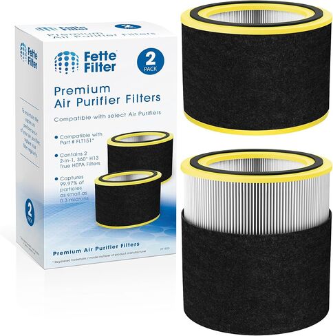 Fette Filter - True HEPA Air Purifier Replacement Filters Compatible with GermGuardian FLT4700 Air Purifier - (Filter M) Pack of 2 in Saudi Arabia