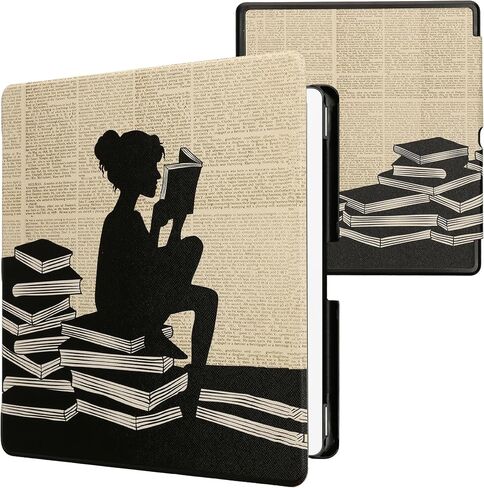 kwmobile Case Compatible with Amazon Kindle Scribe (2024) Case - eReader Cover - Cosmic Nature Blue/Grey/Black in Saudi Arabia