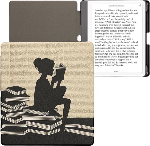 kwmobile Case Compatible with Amazon Kindle Scribe (2024) Case - eReader Cover - Cosmic Nature Blue/Grey/Black in Saudi Arabia