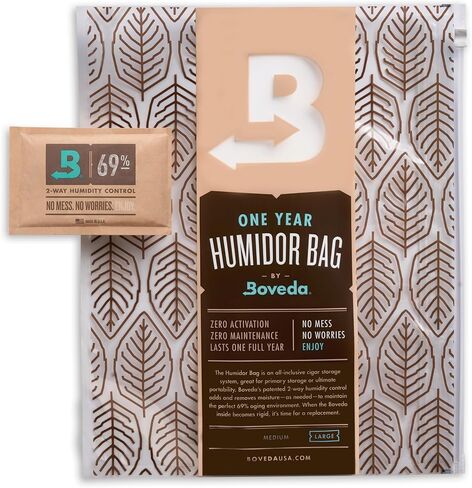 Boveda Portable Travel 2-Way Humidity Resealable Bag – Waterproof & Dustproof - Preloaded with 69% RH Pack - Patented Technology – Medium Storage For 15 Items – 1 Count in Kuwait