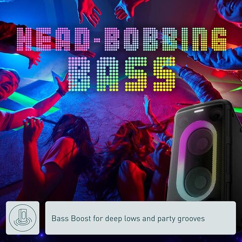 Panasonic BMAX Party Speaker, Portable Bluetooth or USB Audio System, 150W 14cm Double Tweeter and Woofer, Bass Boost, 7 Light Colors & 12 Patterns with Flash and Strobe, 150W Audio, SC-BMAX10 in Saudi Arabia