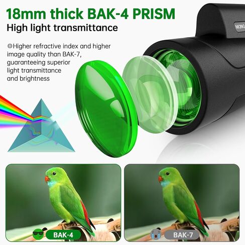 80x100 Monocular Telescope High Powered for Smartphone High Definition Monoculars for Adults with Adapter/Tripod for Bird Watching Camping Hiking Hunting Traveling Outdoor Wildlife-2025 Update in Kuwait