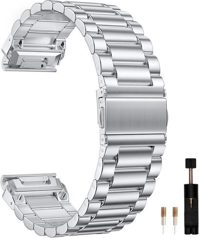 GEAK Quick Fit 22mm Watch Band Compatible with Garmin Fenix 8 47mm / Fenix 6/5 / Fenix 7, Lightweight Metal Wrist Strap with Stainless Steel Buckle for Fenix 6 Pro/7 Pro/5 Plus Watch in Saudi Arabia
