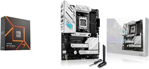AMD Ryzen ™ 7 7700x 8-Core ، 16-thread معالج سطح المكتب Asus Rog Strix B650-A Gaming WiFi 6e AM5 (LGA1718) Ryzen 7000 Gaming Motherboard (12+2 مرحلة طاقة ، DDR5،3xm. in Kuwait