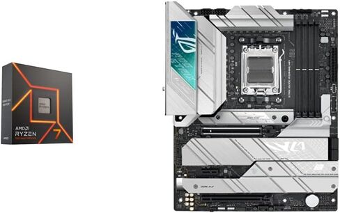AMD Ryzen ™ 7 7700x 8-Core ، 16-thread معالج سطح المكتب Asus Rog Strix B650-A Gaming WiFi 6e AM5 (LGA1718) Ryzen 7000 Gaming Motherboard (12+2 مرحلة طاقة ، DDR5،3xm. in Kuwait