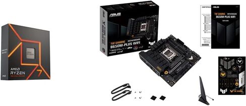 AMD Ryzen ™ 7 7700x 8-Core ، 16-thread معالج سطح المكتب Asus Rog Strix B650-A Gaming WiFi 6e AM5 (LGA1718) Ryzen 7000 Gaming Motherboard (12+2 مرحلة طاقة ، DDR5،3xm. in Kuwait