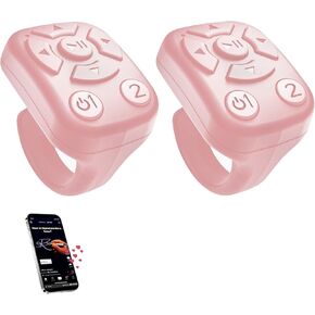 BLESO-TikTok Phone Scroller & Remote Scrolling Ring – Bluetooth Page Turner for iPhone, Android – Hands-Free Control for YouTube, Ins, Kindle – Easy Navigation & Camera Shutter (P+P)