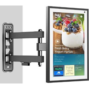 PUTORSEN TV Wall Mount - for Alexa Echo Show 21, Echo Show 15 Full Motion Wall Bracket, Holds up to 44lbs,VESA 75 and 100mm, Black