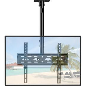 TV Ceiling Mount for 26-68 inch Flat Screen Displays Adjustable Ceiling Television Bracket Fits Most LCD LED OLED TVs Monitor Pole Mount up to 99lbs Max VESA 400x400mm Hanging TV Mount