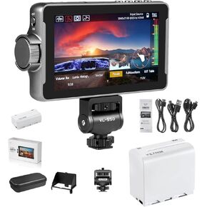 VILTROX DC550 PRO 5.5" On Camera Monitor + NP-F970 Li-ion Battery 6600mAh, 1 Pack (Spare Battery)