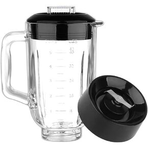Replacement Parts Glass Jar with Blade Assembly,Compatible with Black&Decker Blender BL1110RG BL1230SG BL1830SGM