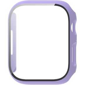 Hard Case Compatible with Apple Watch Series 4/5/6/SE 40MM with Tempered Glass Screen Protector, Ultra-Thin Shockproof Protective Cover for iWatch Series Black fur Leopard