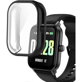 Watch Cases Compatible with KEEPONFIT IDW21 1.85" Smart Watch, TPU Case with Screen Protector, Protecting Watch Body & Screen