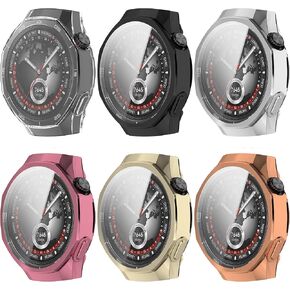 BabyValley Screen Protector Case Compatible for Huawei Watch GT5 Pro 46mm,Soft TPU Plated Flexible Overall Protective Replacment Accessories for Huawei Watch GT5 Pro 46mm Smartwatch (6corlors)