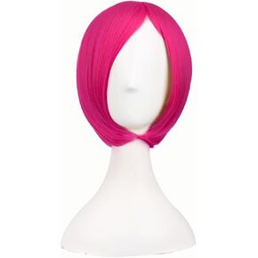 MapofBeauty 12 Inches/30cm Short Straight Cosplay Costume Wig Party Wig (Black) in Saudi Arabia