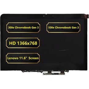 Replacement LCD Screen for Lenovo Chromebook 300e 500e Gen 3 82J9 82JA Series Laptop Touch Screen LCD 11.6" 1366x768 5D11C95890 5D11C95891 5D11C95892 5D11C95894 5D11C95893 5D11C95889