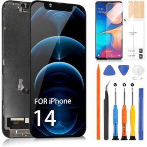 for iPhone 14 Screen Replacement - for iPhone 14 LCD Display Touch Screen Digitizer Sensor Glass Full Assembly for iPhone14 LCD A2882 A2649 A2881 A2884 A2883 (TFT Ver.)