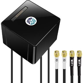 Maswell 2X2 5G MIMO 2X2 WIFI7 Antenna 600MHz~8.0GHz Antenna Cellular 5G 4G LTE 3G WiFi6E UWB and GSM Screw Mount Cubic Antenna SMA Male RP SMA Plug Waterproof