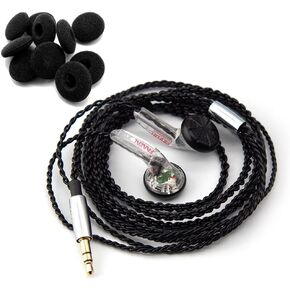FAAEAL Snow-Lotus 1.0 in Ear Earphones with 15 Pairs Soft Foam Earbuds Eartips,64 Ohm Heavy Bass Flat Head Earbuds with Earphone Pads Replacement Foam for AirPods iPod iPhone Itouch Ipad Headsets