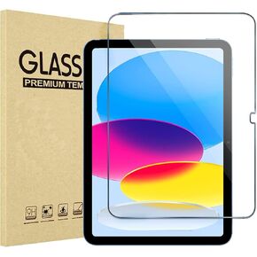 واقي الشاشة لـ iPad 10th 10th Gen 10.9 بوصة 2022/2025 الطراز A3354/A3355/A3356/A2696/A2757/A2777 ، واقي أفلام زجاجية مُخفف من جيل IPAD 11th/10th Anti-Scratch 9 H.
