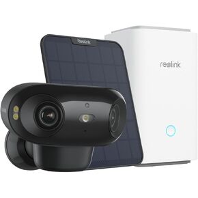 REOLINK Home Hub with 1x Argus 4 Pro Black+6W Solar Panel - 4K Home Security Cameras System, ColorX Night Vision, 180° Blindspot-Free View, Dual-Band Wi-Fi 6, Encrypted Local Storage,