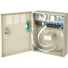 EVERSECU UPS Power Supply for Door Access Entry System, AC 110-240V to DC 12V 5A Worldwide Voltage with Battery Link for Acess Control Electronic Magnetic Lock (Battery Not Included)