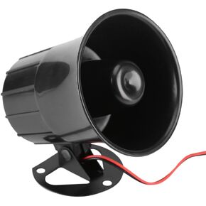 DC12V 15W Wired Alarm Loudly Sound Horn Emergency Siren Speaker with Bracket Mono for Home Security Alarm System