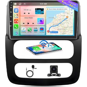 for Dodge RAM 1500/2500/3500 2002-2005 (LHD) Radio, 8 Core 4+64GB Android 13 Car Stereo 9 Inch IPS Touchscreen Car Radio with Wireless Carplay Android Auto 59UI GPS WiFi 32EQ DSP Backup Camrea