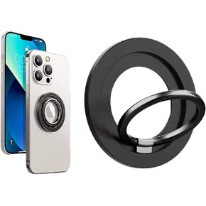 Magnetic Mobile Phone Ring Holder, 360° Adjustable Finger Ring Grip and Stand for iPhone 15 14 13 12 Series Accessories