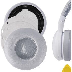 Geekria QuickFit Replacement Ear Pads for JBL E35, E45bt, E45, C45BT Headphones Ear Cushions, Repair Parts (Grey)