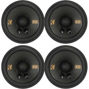 KICKER 2.75" 100 Watt Peak Power 4-Ohm 2-Way Thin-Mount Car Audio Speakers (Qty 4)