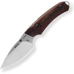 Buck Knives 662 Alpha Scout Pro Fixed Blade Hunting Knife, 2 7/8" S35VN Steel Blade, Richlite Handle with Leather Sheath