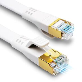 كبل Cat 8 Ethernet (50 قدمًا + 10 قدم) ، كابل إيثرنت عالي السرعة للألعاب ، 40 جيجابت في الثانية شبكة الإنترنت ، كابل LAN ، 2000 ميجا هرتز مع RJ45 S/FTP محمي لـ PS5/PS4/X Box/Modem/Trouter/PC/PC