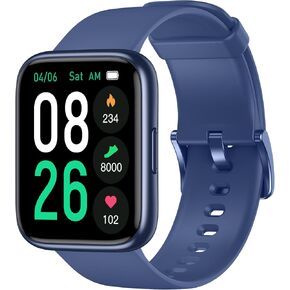 EURANS Smart Watch 45mm, AMOLED Fitness Watch with Heart Rate/Sleep Monitor Steps Calories Counter, IP68 Waterproof Activity Tracker Compatible with Android iOS